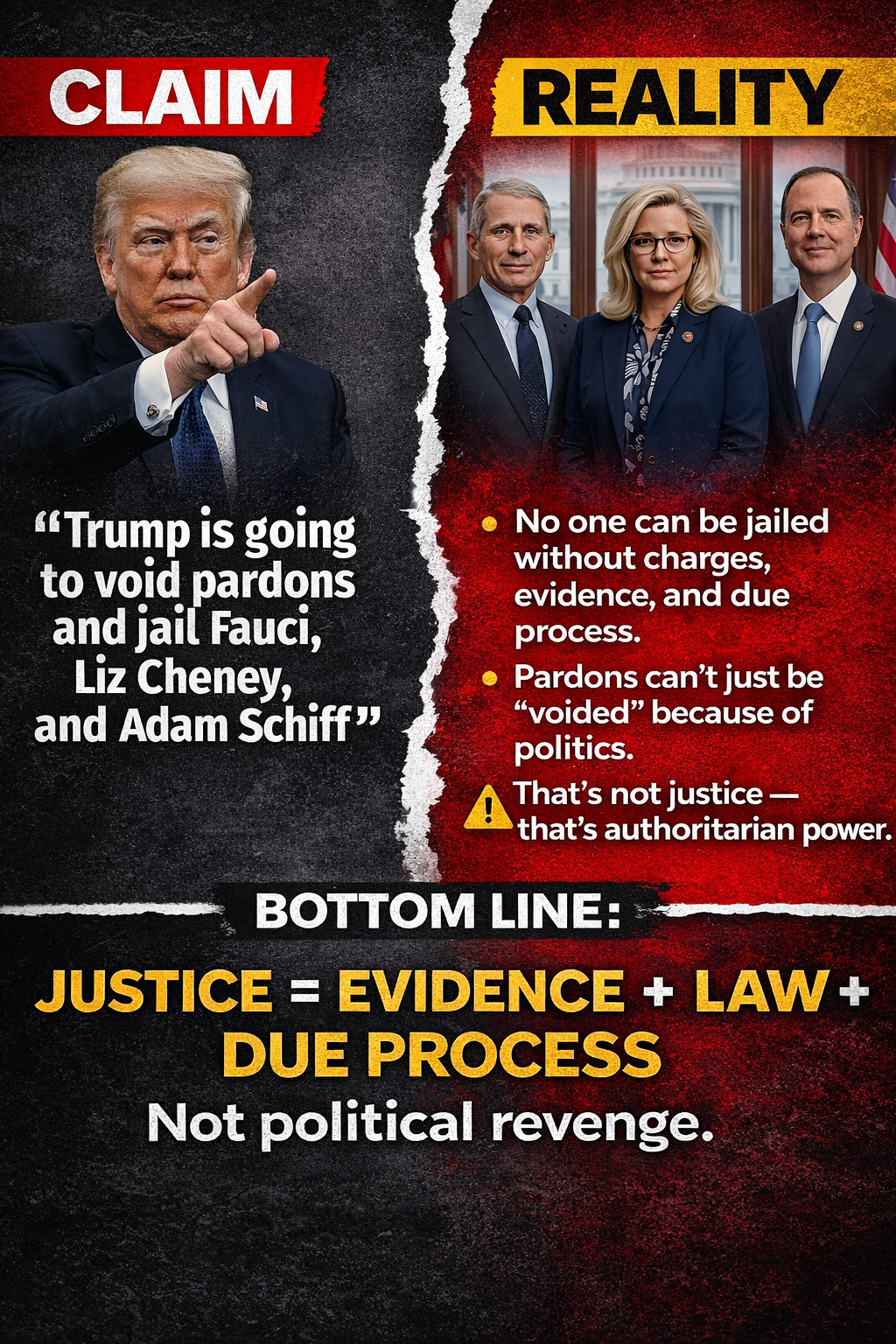 Claim vs. Reality: Trump voiding pardons and jailing political opponents