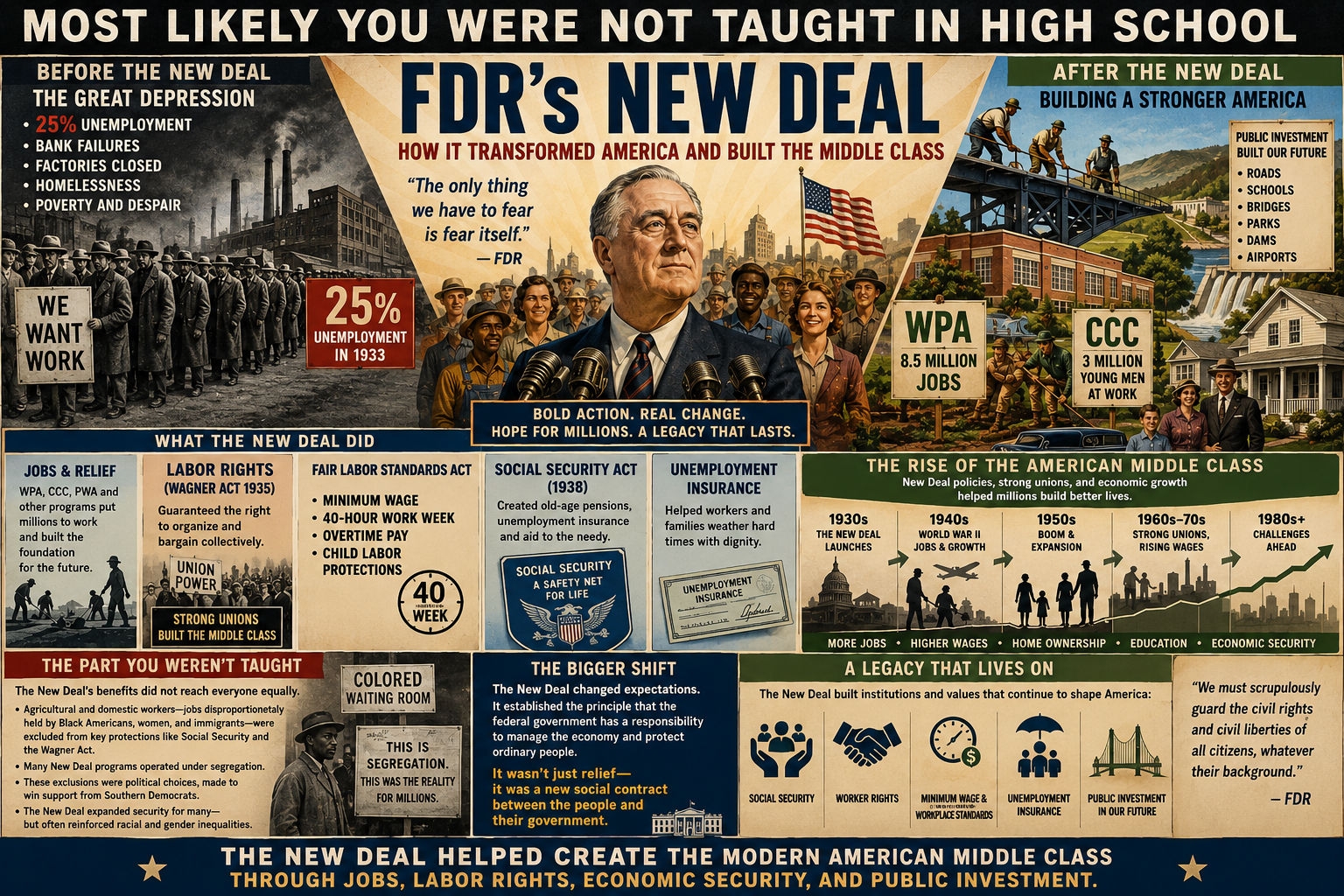 FDR's New Deal — How It Transformed America and Built the Middle Class