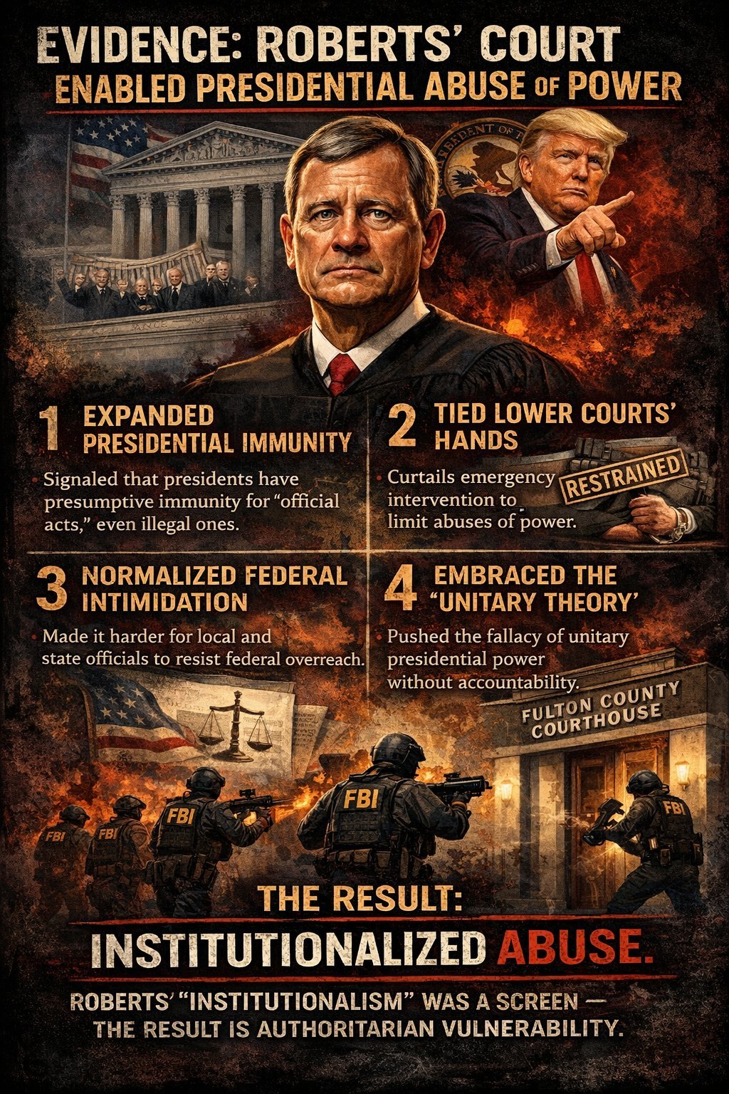 Roberts Court expanded presidential power and removed guardrails